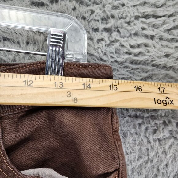 Old Navy Jeans Womens 6 Brown Stretch Denim Sky Hi Wide Leg *GUC* - Picture 5 of 13